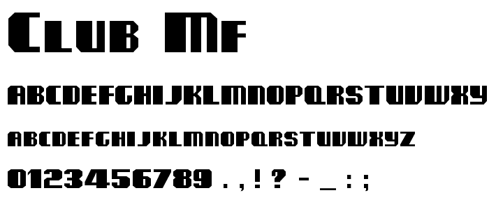 Club MF font